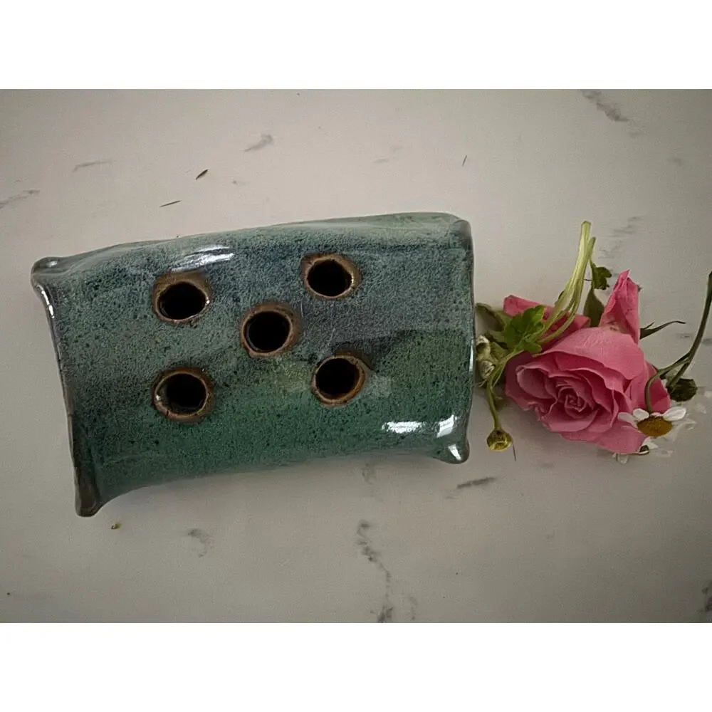 Pottery Pillow Bud Vase Ikebana